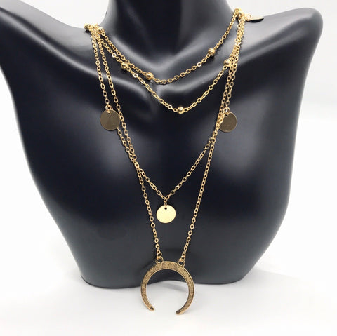 gold, layered necklaces, fashion necklaces
